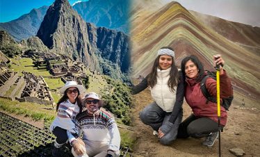 machu picchu y montana de colores